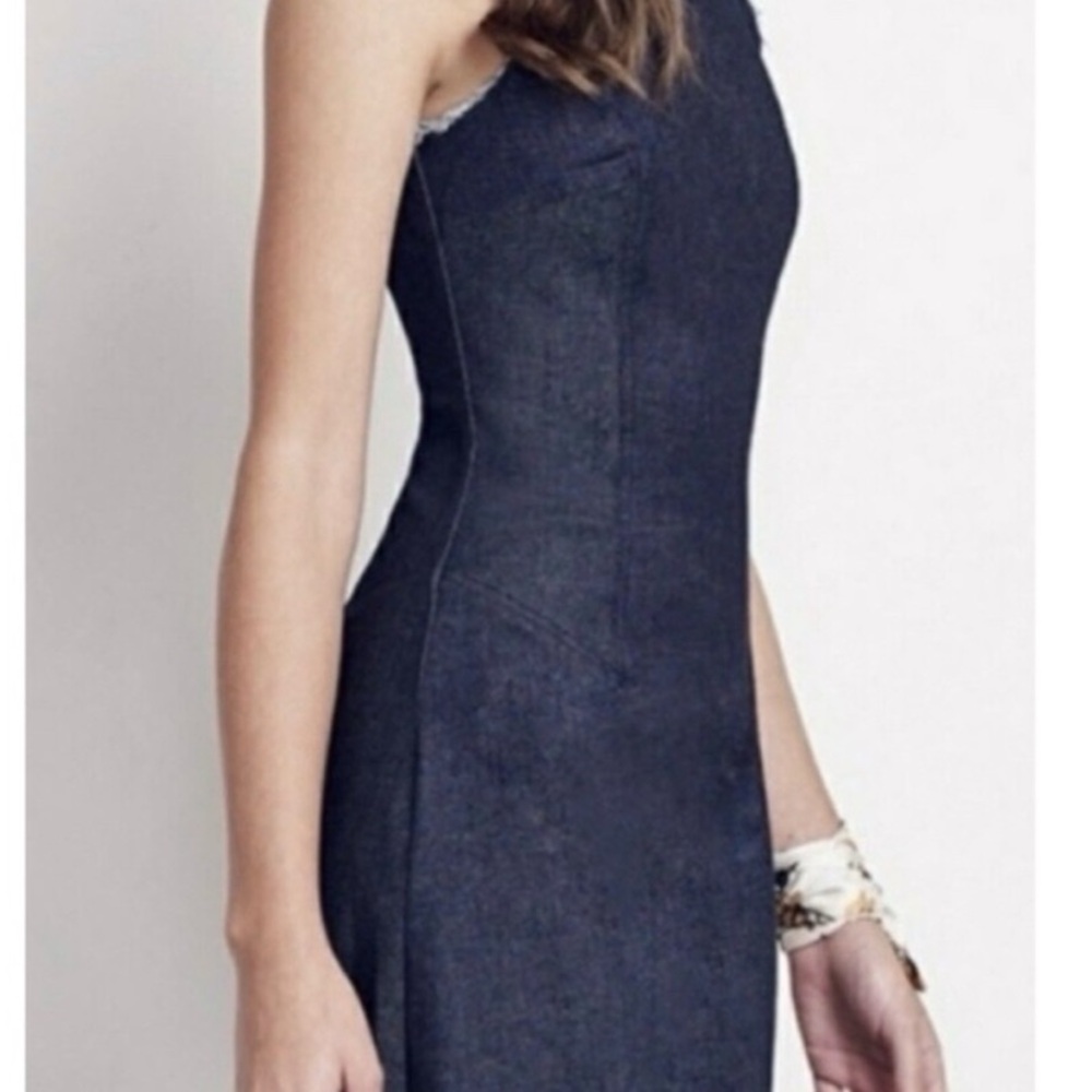 ALI & JAY Blue One Shoulder Sheath Dress